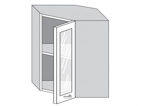 1.60.3у Шкаф настенный (h=720) угловой на 600мм со стекл. дверцей в Ялуторовске - yalutorovsk.magazin-mebel74.ru | фото