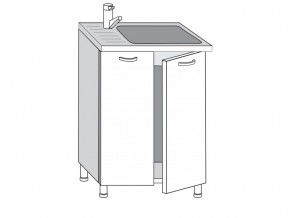 2.60.2мн Шкаф-стол на 600мм под накладную мойку с 2-мя дверцами в Ялуторовске - yalutorovsk.magazin-mebel74.ru | фото