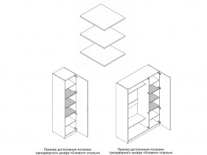 Комплект полок шкафа 1 дверного или 3 дверного в Ялуторовске - yalutorovsk.magazin-mebel74.ru | фото