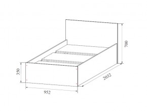 Кровать одинарная (Без матраца 0,9*2,0) в Ялуторовске - yalutorovsk.magazin-mebel74.ru | фото