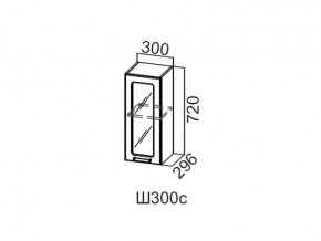 Ш300с/720 Шкаф навесной 300/720 (со стеклом) в Ялуторовске - yalutorovsk.magazin-mebel74.ru | фото