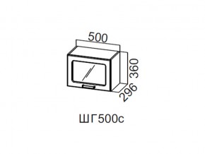 ШГ500с/360 Шкаф навесной 500/360 (горизонт. со стеклом) в Ялуторовске - yalutorovsk.magazin-mebel74.ru | фото