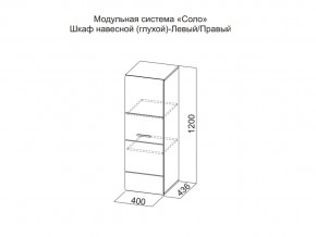 Шкаф навесной (глухой) Левый в Ялуторовске - yalutorovsk.magazin-mebel74.ru | фото