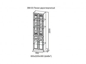 ВМ-03 Пенал двухстворчатый в Ялуторовске - yalutorovsk.magazin-mebel74.ru | фото